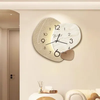 Decorative Luxury Warm Light Wall Clock 